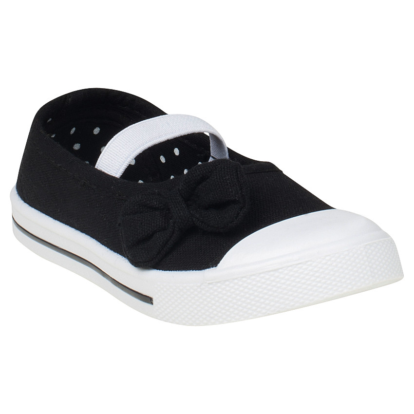 Linnen zomerschoenen met elastiek en strik 