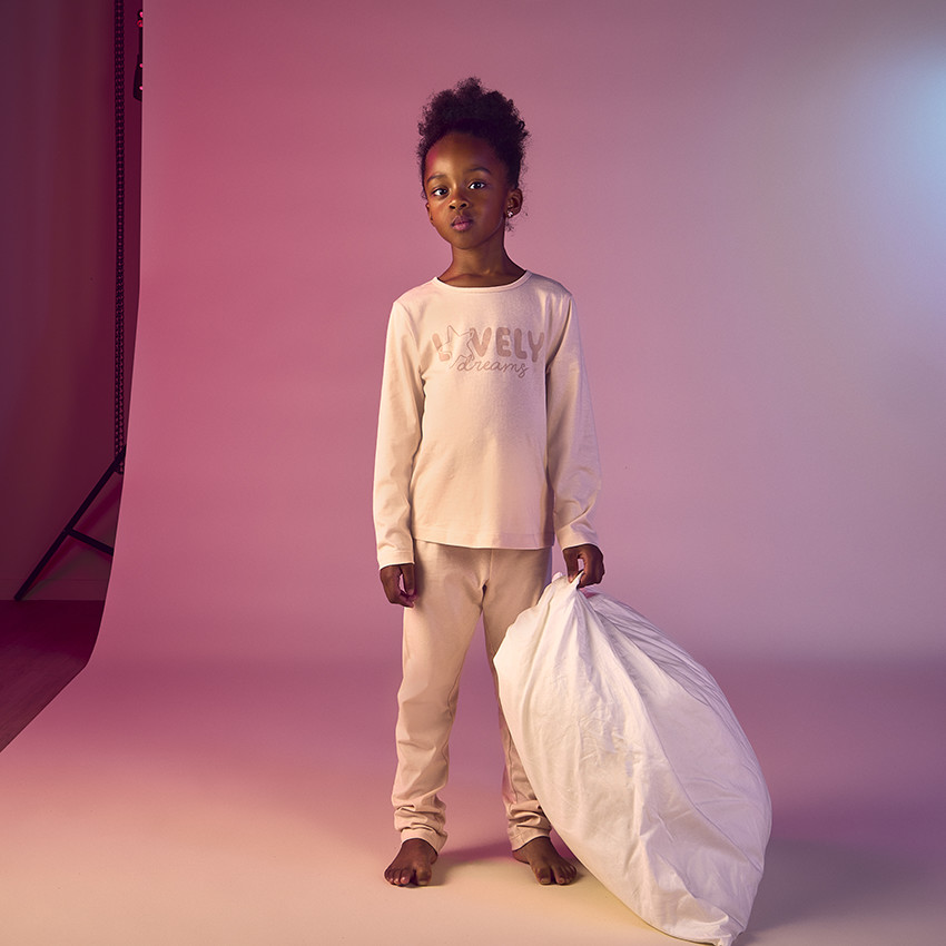 Set van pyjama in jersey met print voor meisjes 