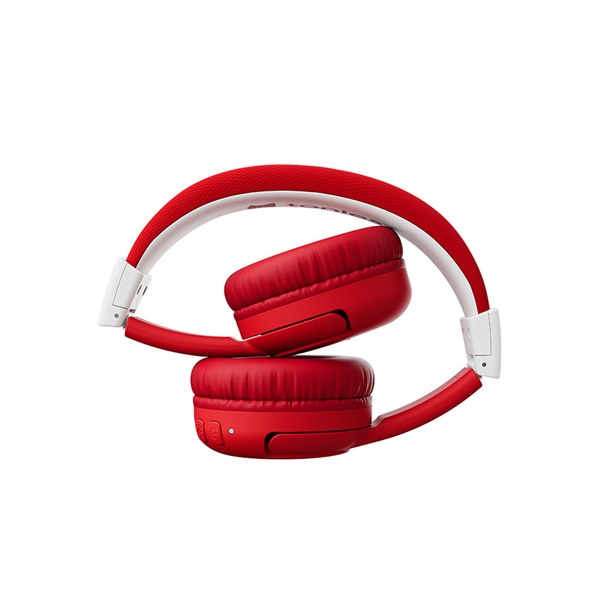 Casque Bluetooth pliable rouge coquelicot 