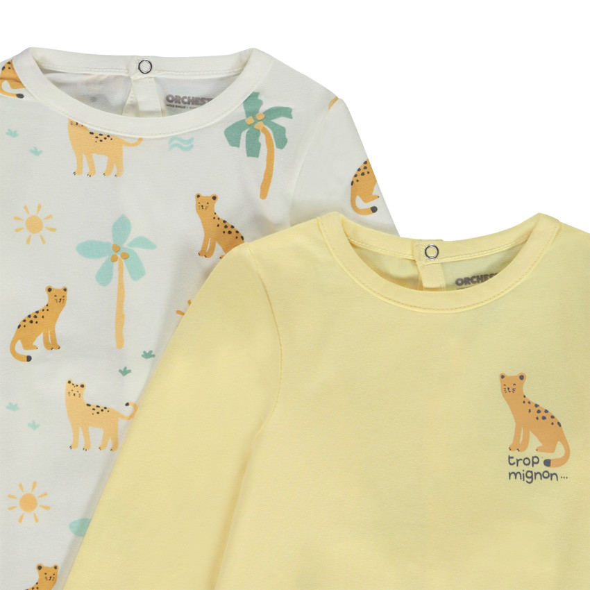 Lot de 4 dors-bien fantaisie en jersey pour bébé garçon 