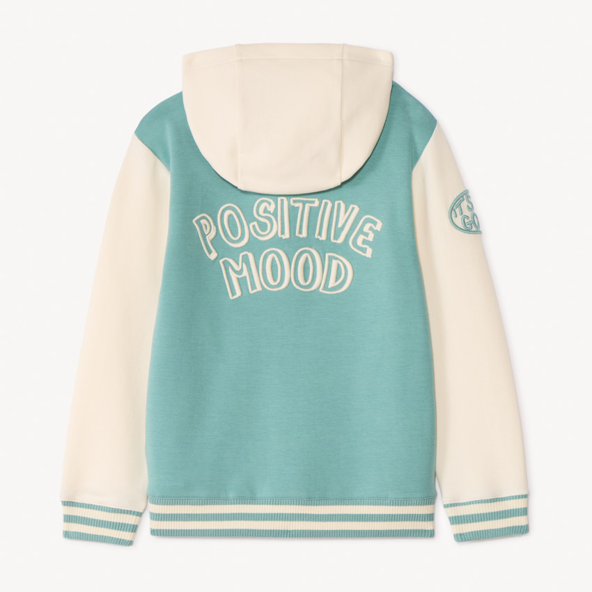 Veste teddy à capuche avec inscription 3D pour garçon 