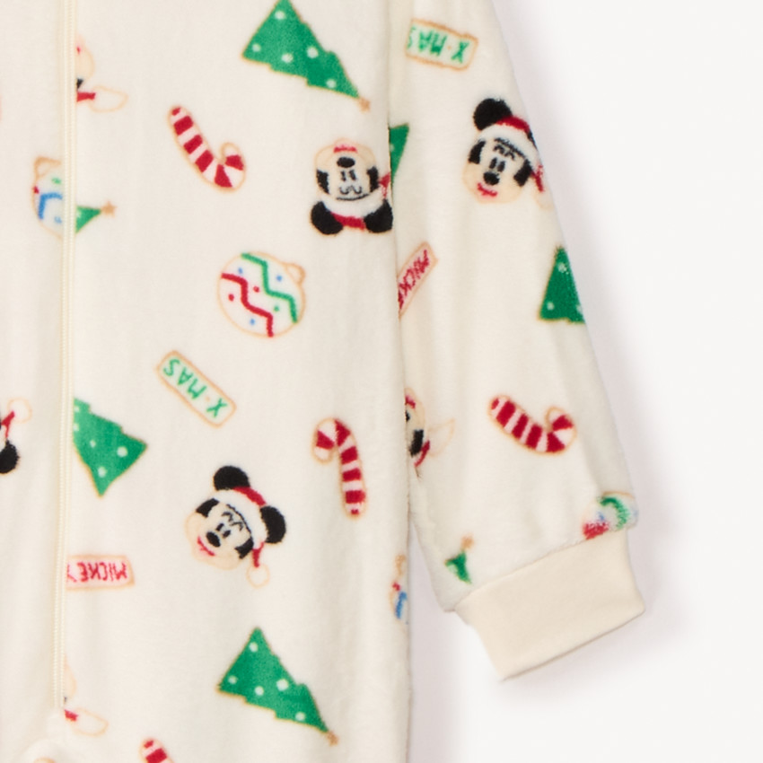 Surpyjama ludique de Noël Mickey Disney en sherpa pour enfant 