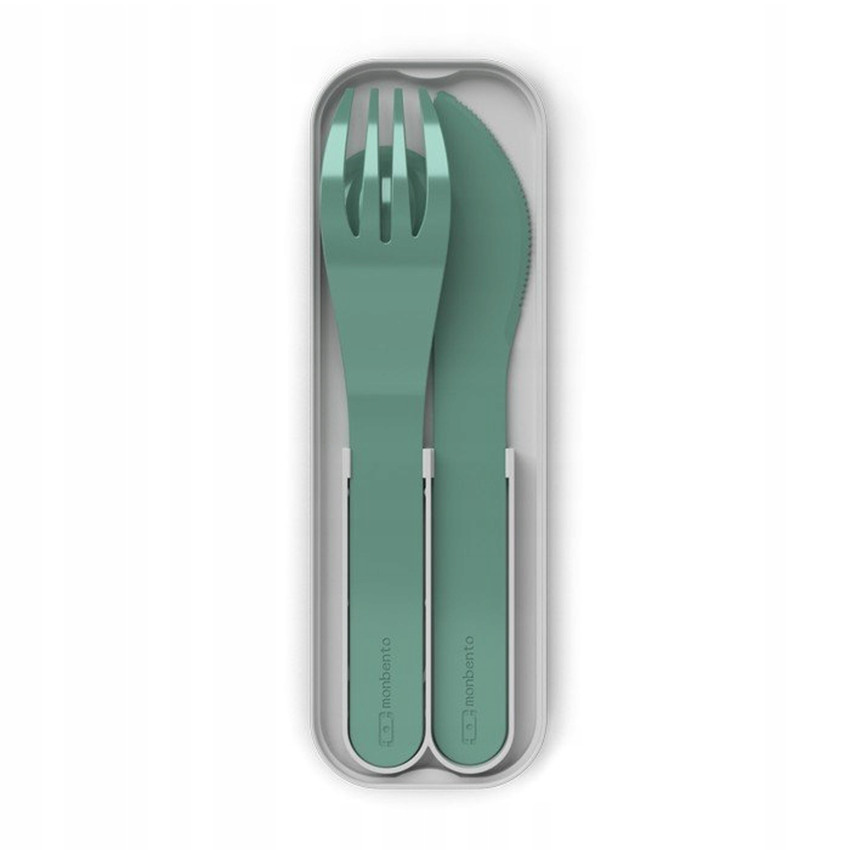 Set de 3 couverts en plastique PLA Green 