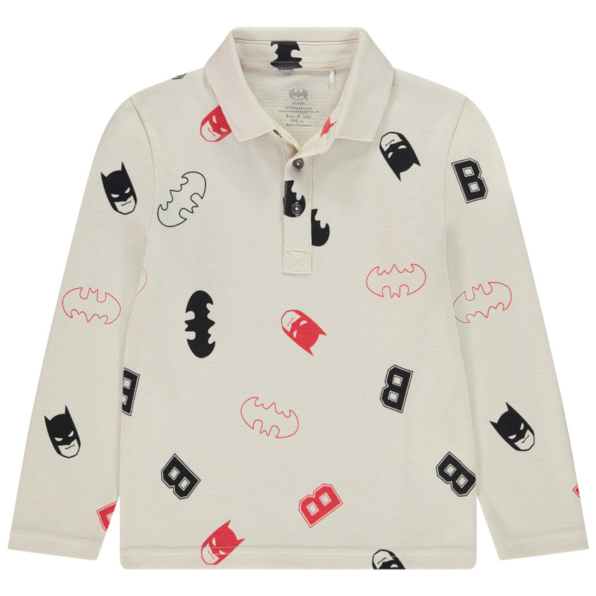 Polo manches longues imprimé Batman Warner pour garçon  