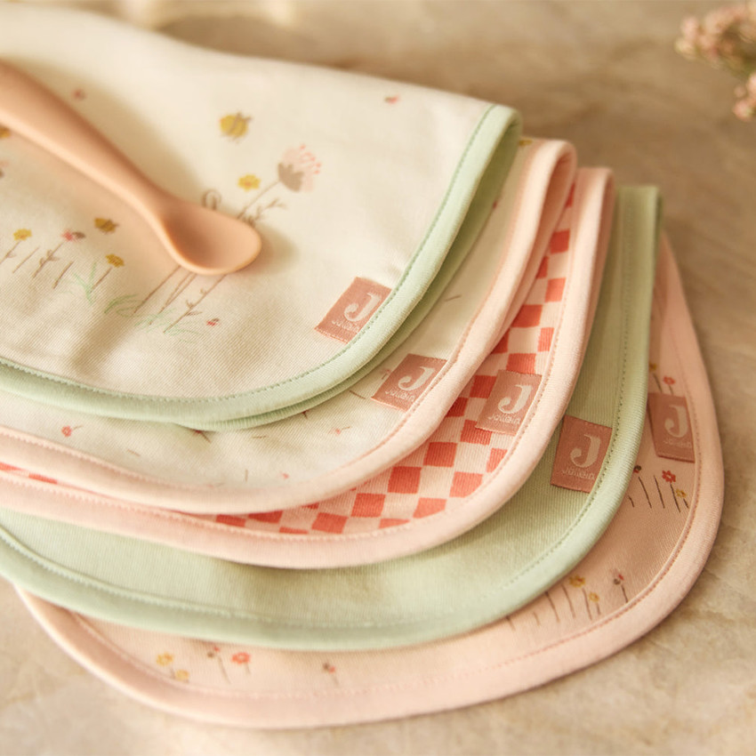 Waterdichte slabbetje van jersey 5 STKS Pretty Picnic 