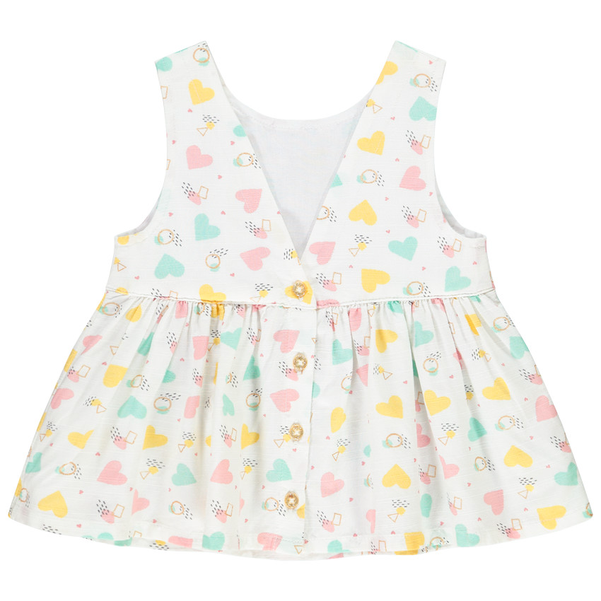 Top met volant en fantasierug voor meisjesbaby 