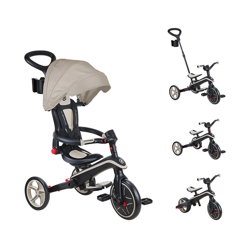 Tricycle évolutif et pliable Explorer Trike 4 en 1 taupe 