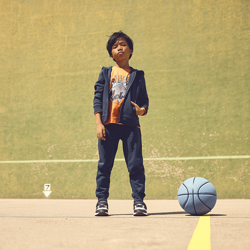 Joggingbroek in fleece voor jongens 