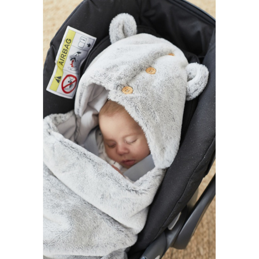 Nid d'ange fausse fourrure Mix & Match - Gris Clair 