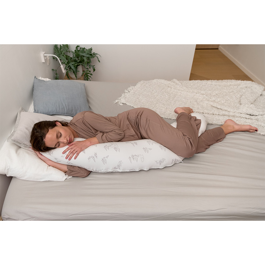 Grand coussin multi-usage Buddy Bear Family Grey 