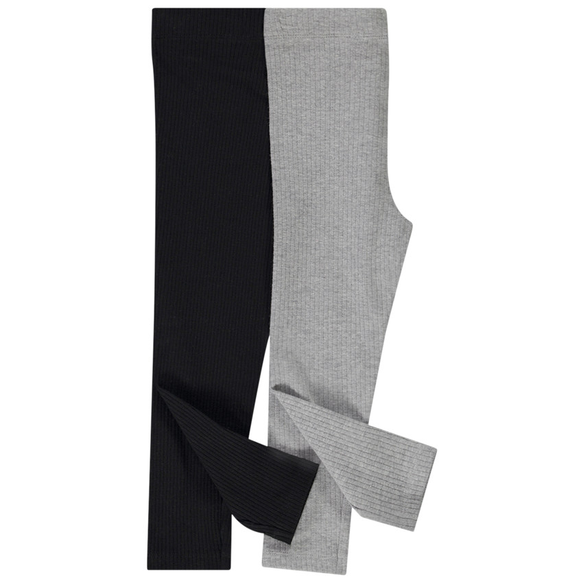 Set van 2 effen ribbed onderbroeken voor meisjes 