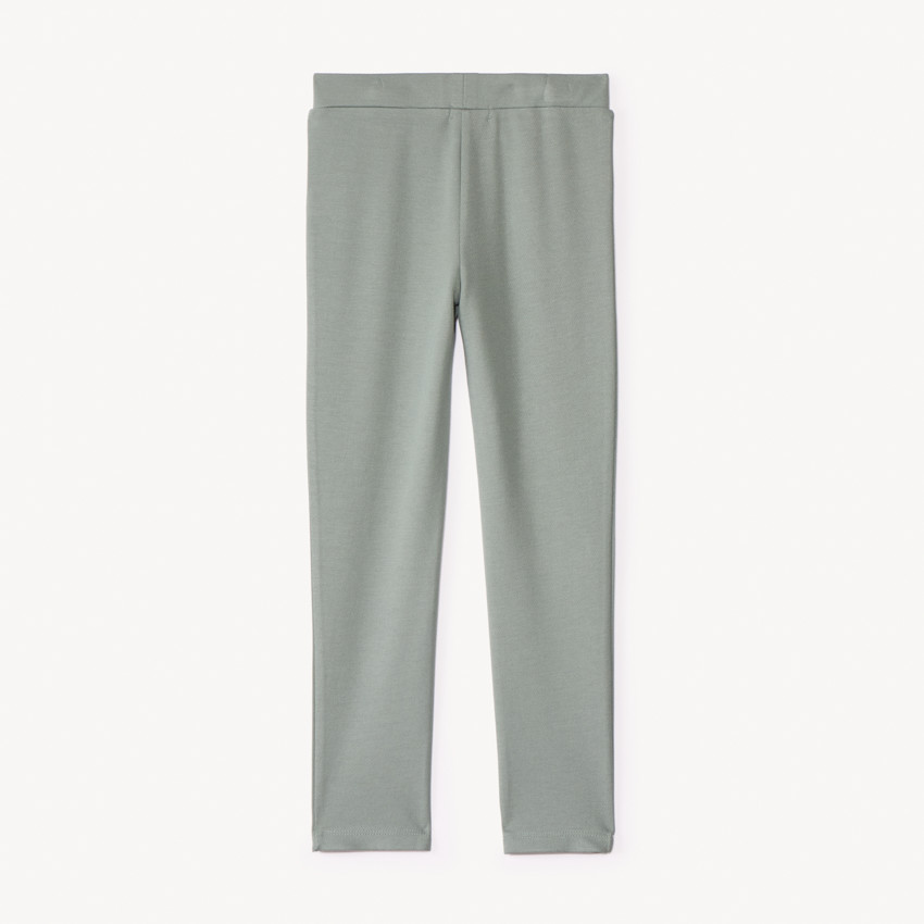 Legging en sergé uni avec passants fille 
