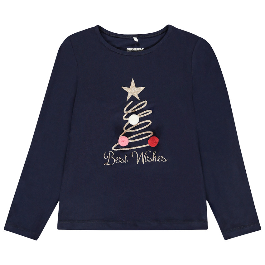 Kerst T-shirt met lange mouwen voor meisjes 