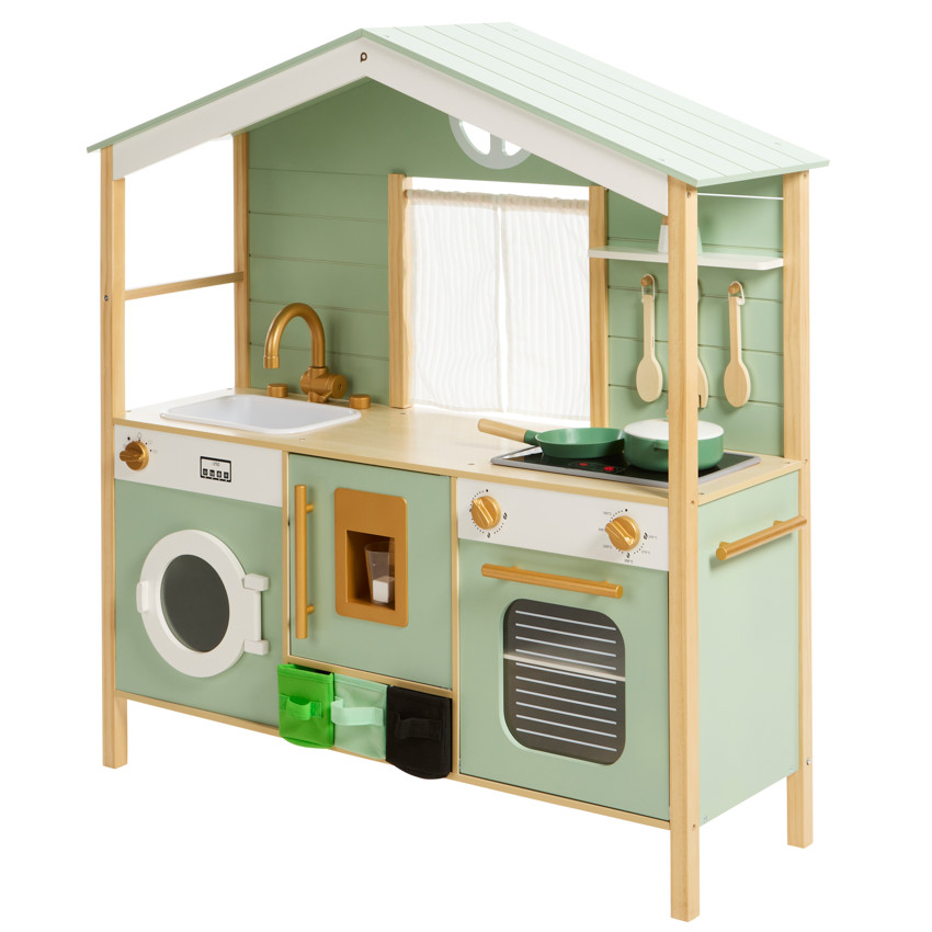 Cuisine tout équipée avec accessoires en bois 