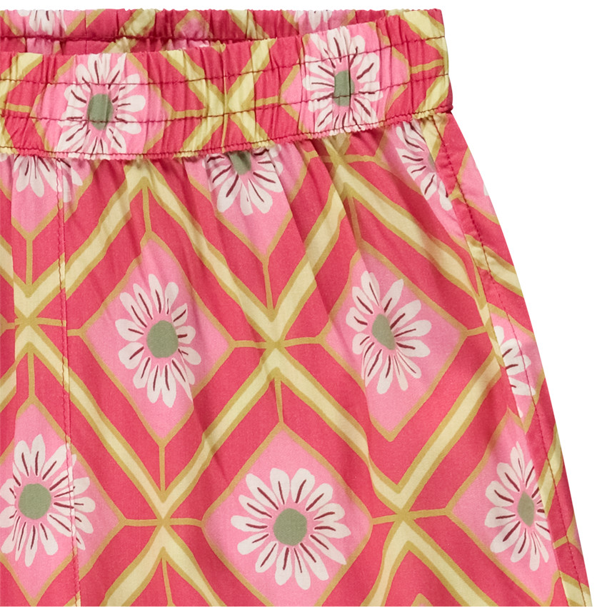 Pantalon large et fluide imprimé retro pour fille 