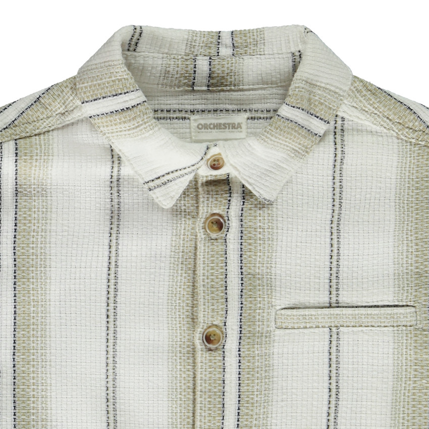 Lange mouwen katoenen piqué overhemd voor jongens 