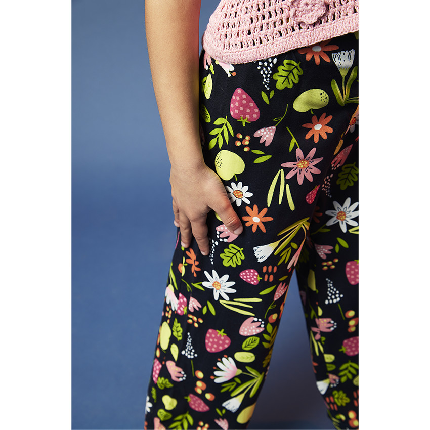Pantalon large imprimé fruité pour fille 