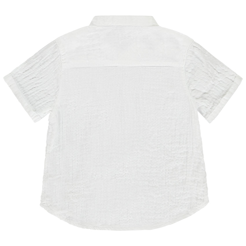 Korte mouwen hemd met tunische kraag voor jongen 