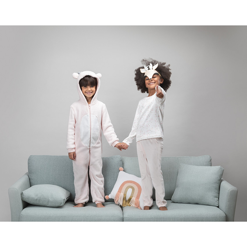 Eland-onesie in sherpa voor meisjes 