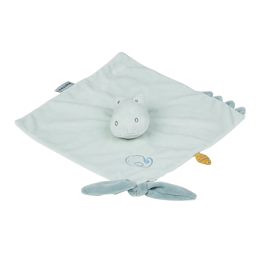 Doudou mouchoir Roméo le crocodile 