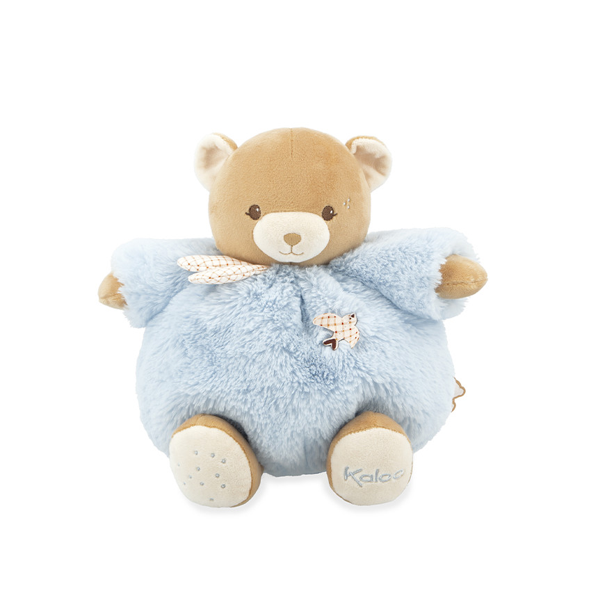 Peluche ours Patapouf 25cm bleu 