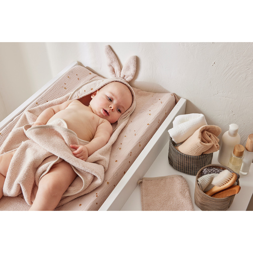 Badcape + washandje B&M Moka 