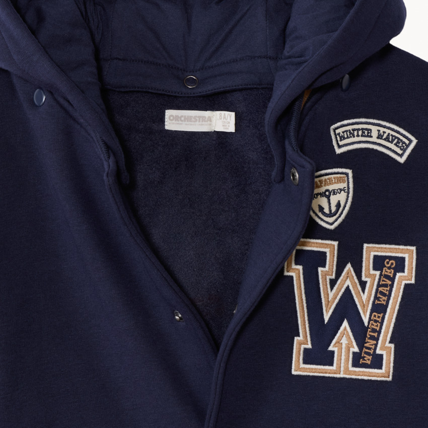 Veste à capuche et col teddy contrecollé garçon 