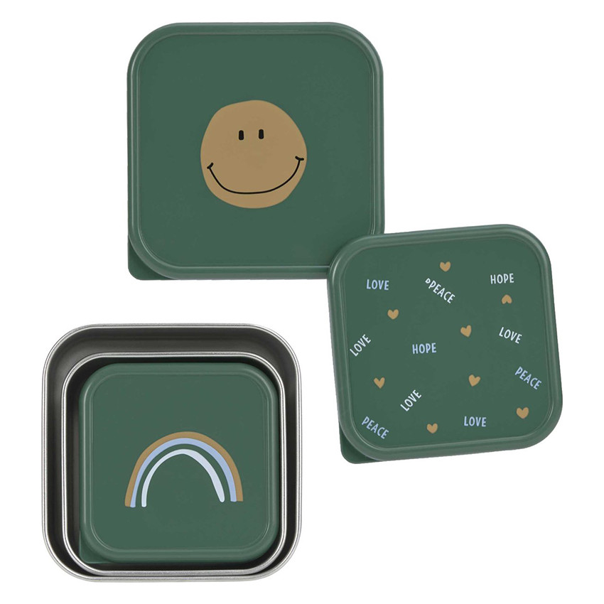 Lot de 3 boîtes à goûter Happy Rascals Smile 