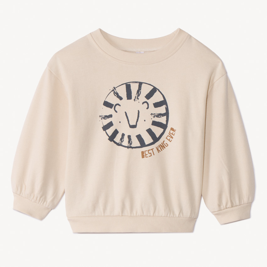 Oversize fleece sweatshirt met print voor babyjongens 
