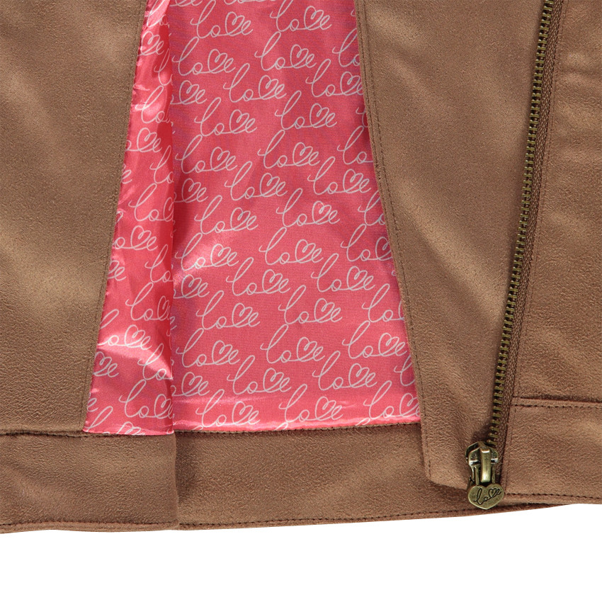 Perfecto camel en suédine  