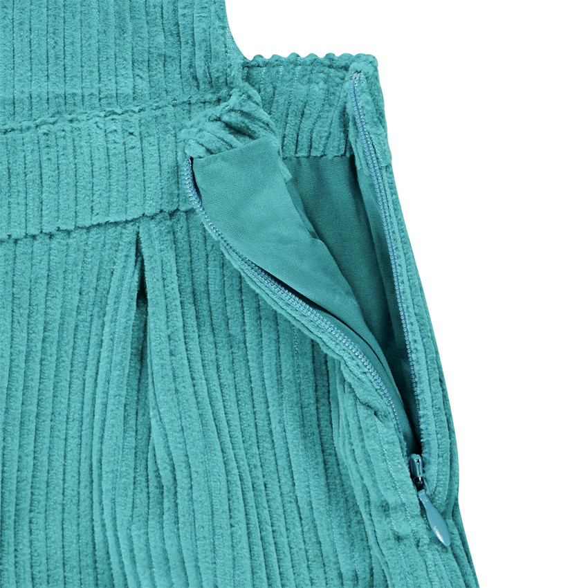 Korte salopette in ribfluweel, voor meisjes. 