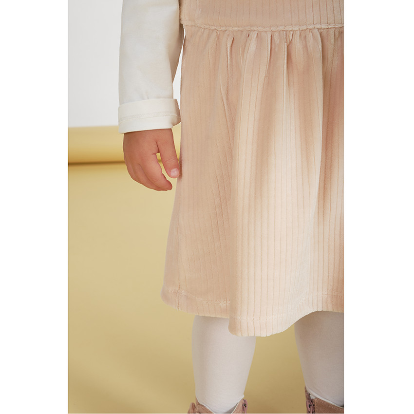 Robe salopette en velours côtelé pour bébé fille 