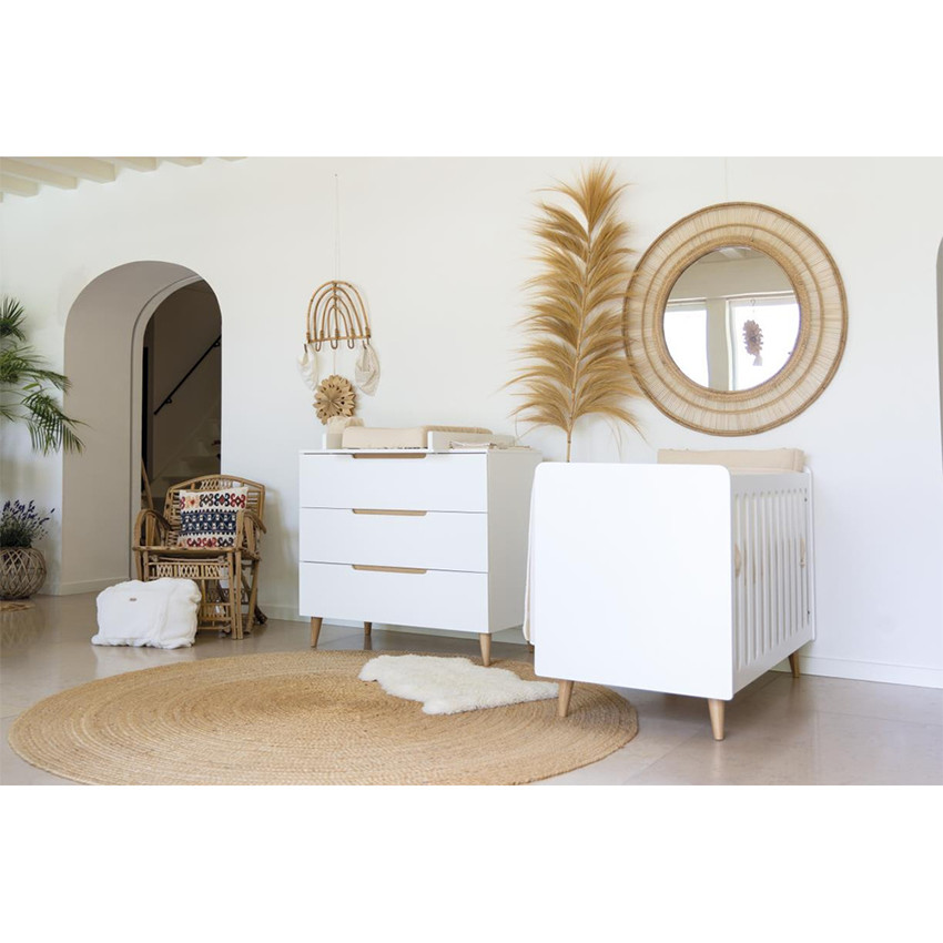 Commode Boho avec plan à langer White 