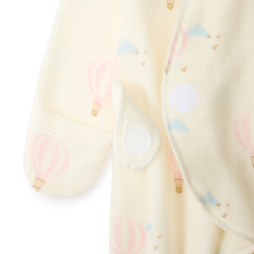 Pyjama in fluweel met luchtballonnen voor premature baby meisjes 
