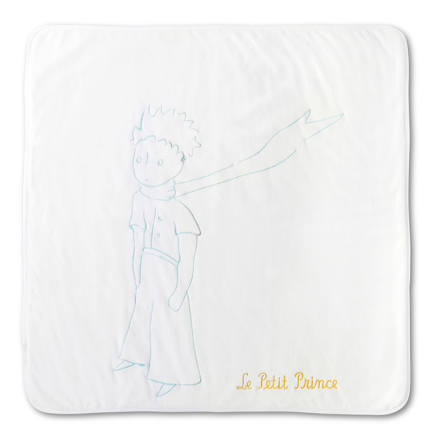 Couverture en velours et jersey brodée Le Petit Prince ®  