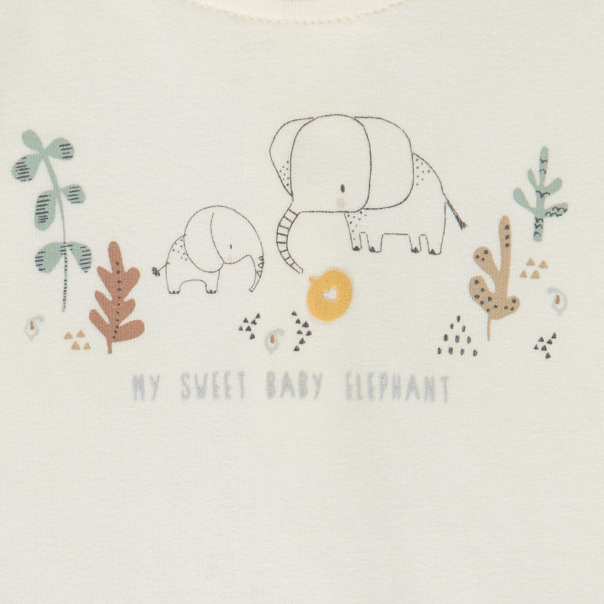 Ensemble 2 pièces print éléphant pour bébé garçon 