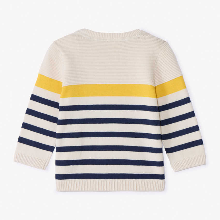 Pull rayé en tricot fantaisie pour bébé garçon 