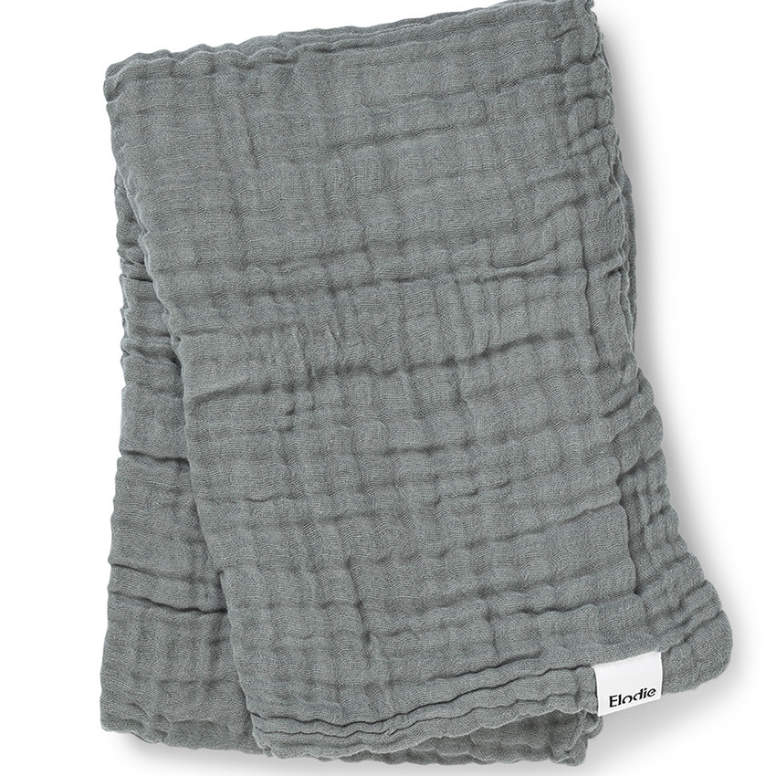 Couverture Froissée 120x120cm Deco Turquoise 