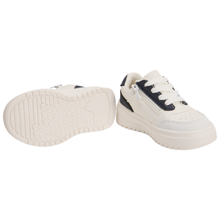 Sneakers met veters en rits + inzetten voor jongen 