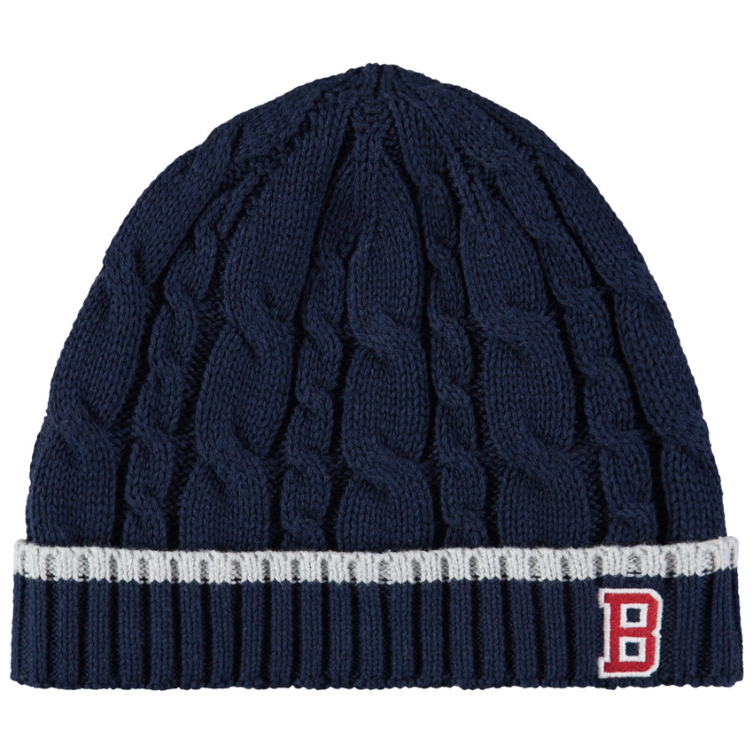 Bonnet en tricot torsadé doublé jersey 