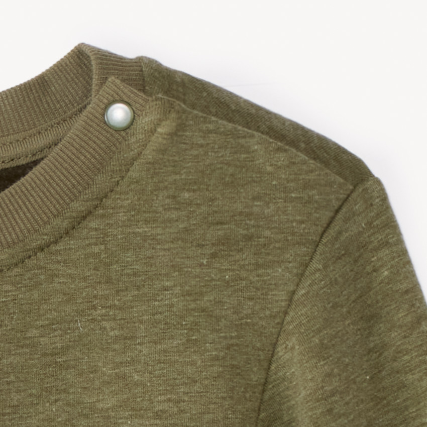 Sweatshirt in fleece met geborduurd lusdier voor babyjongens 