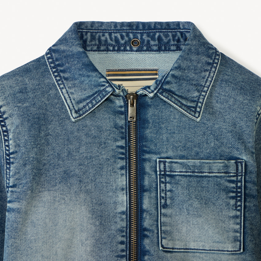 Veste en jean avec capuche amovible pour garçon 