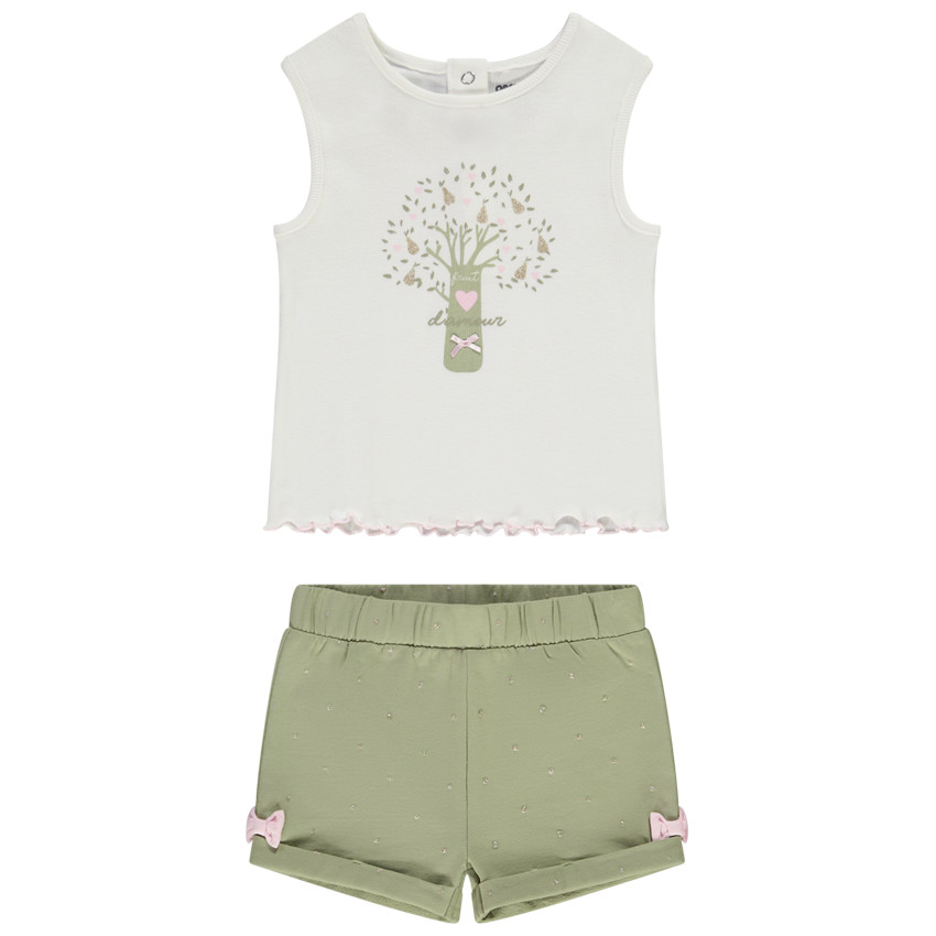 Ensemble 2 pièces pour bébé fille 