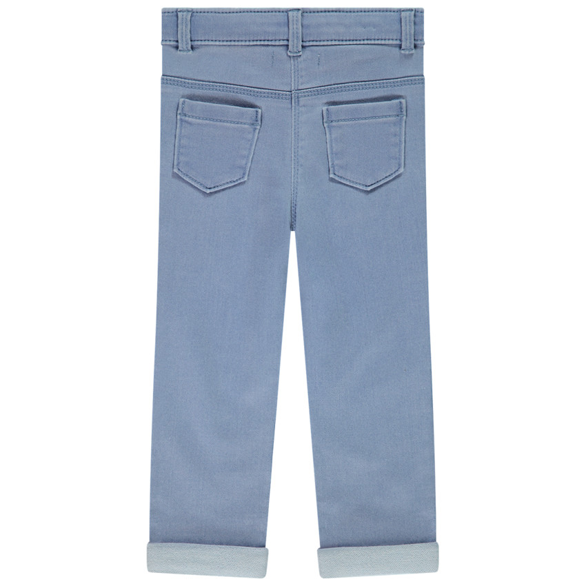 Slim jeans met geborduurde harten voor baby meisje 