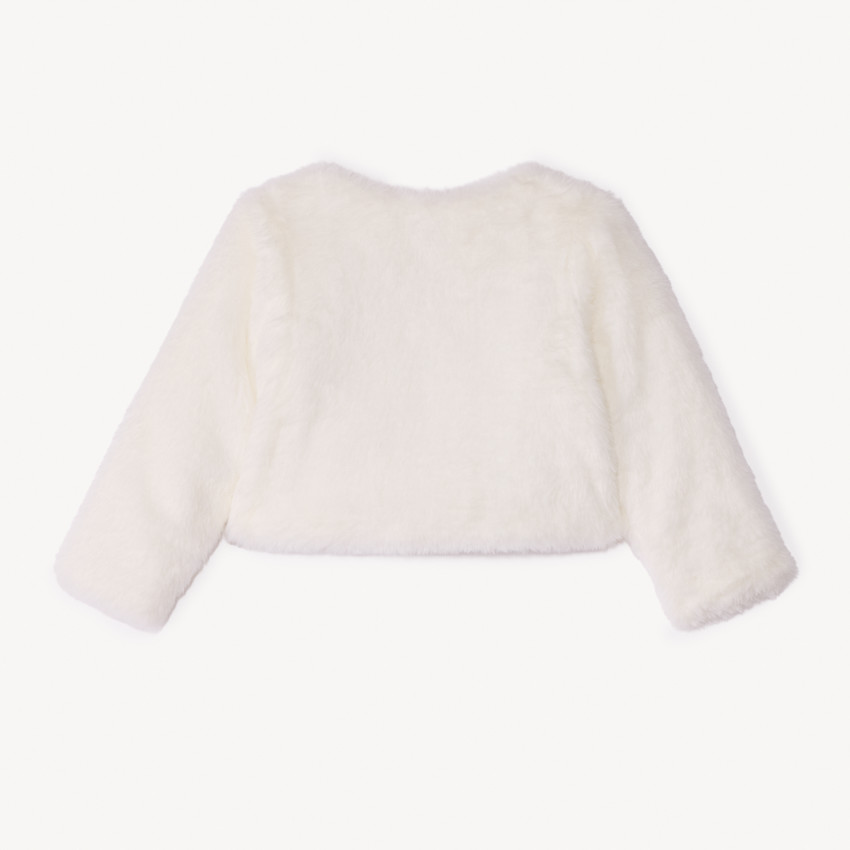 Vest met ritssluiting in faux fur voor meisjes 