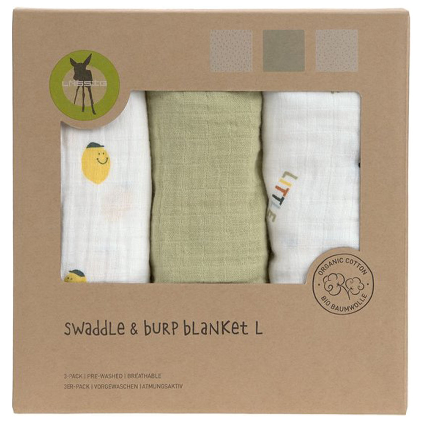 Langes Tétra 85x85cm Happy Fruits Lemon 3pcs 