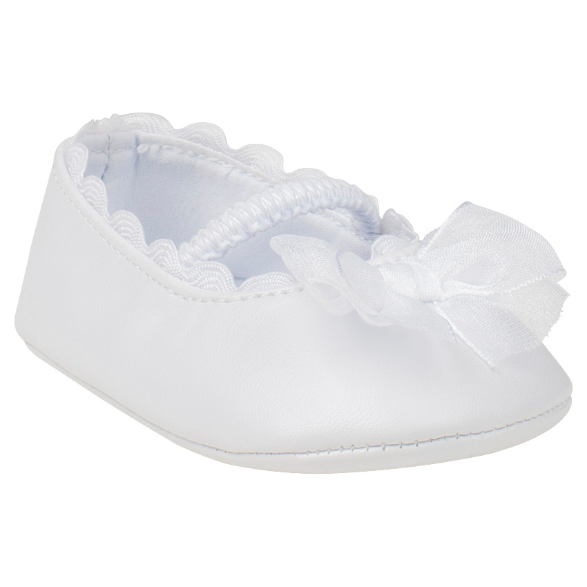 Babies blanches avec noeud en tulle 