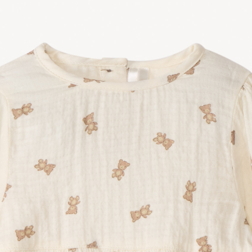 Ensemble 2 pièces motif oursons pour bébé fille 