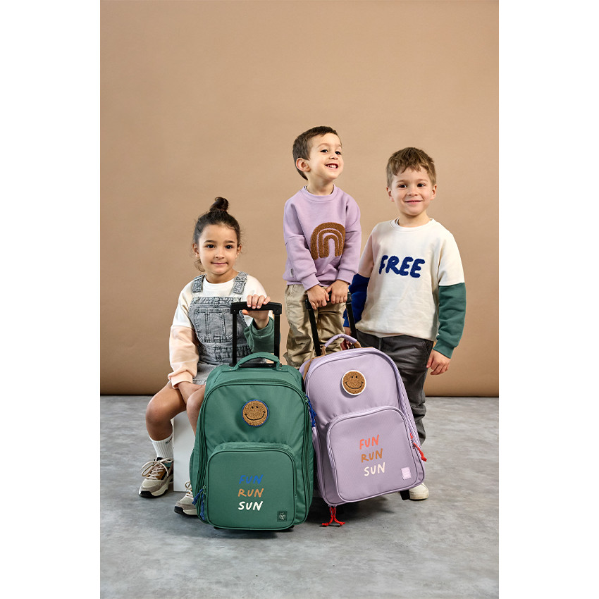 Valies Trolley Little Gang voor kinderen Lila 