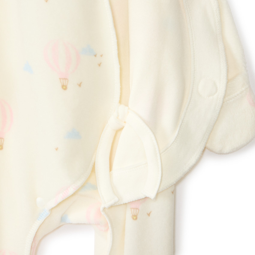 Pyjama in fluweel met luchtballonnen voor premature baby meisjes 